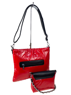 Cтильная женская сумка-шоппер из водоотталкивающей ткани, цвет красный