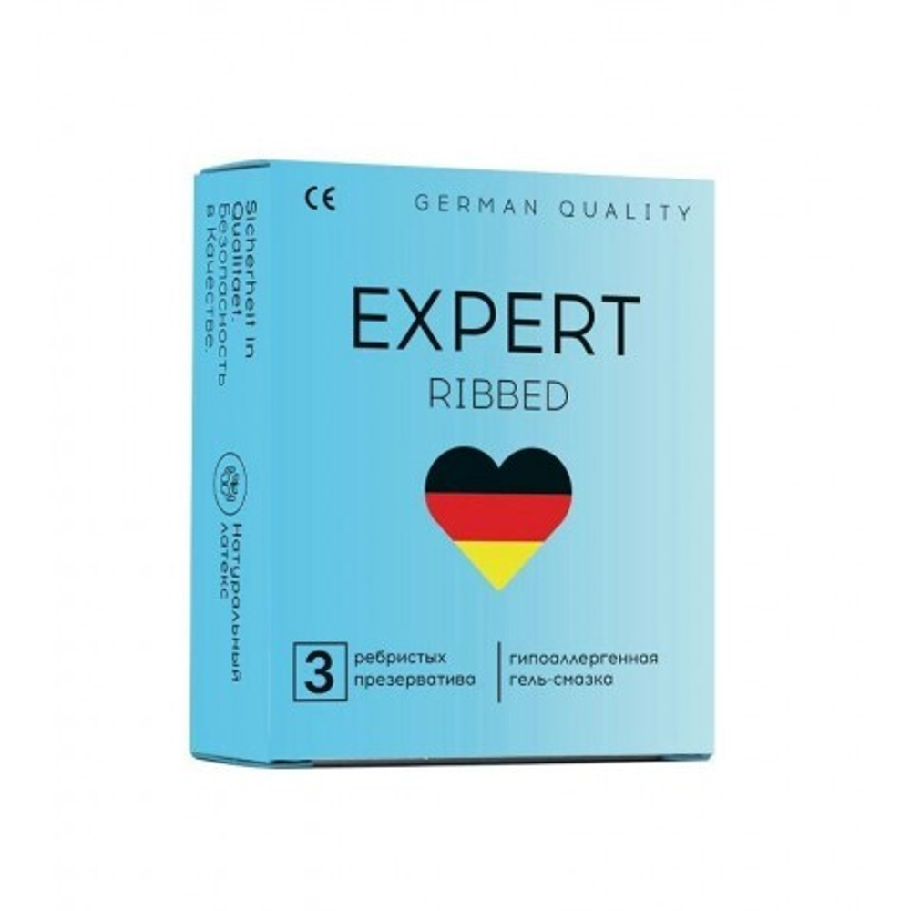 Презервативы EXPERT RIBBED № 3 (ребристые), 3 шт.