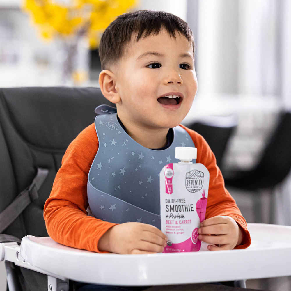Serenity Kids, Смузи без молочных продуктов с белком, для детей от 6 месяцев, свекла и морковь, 99 г (3,5 унции)
