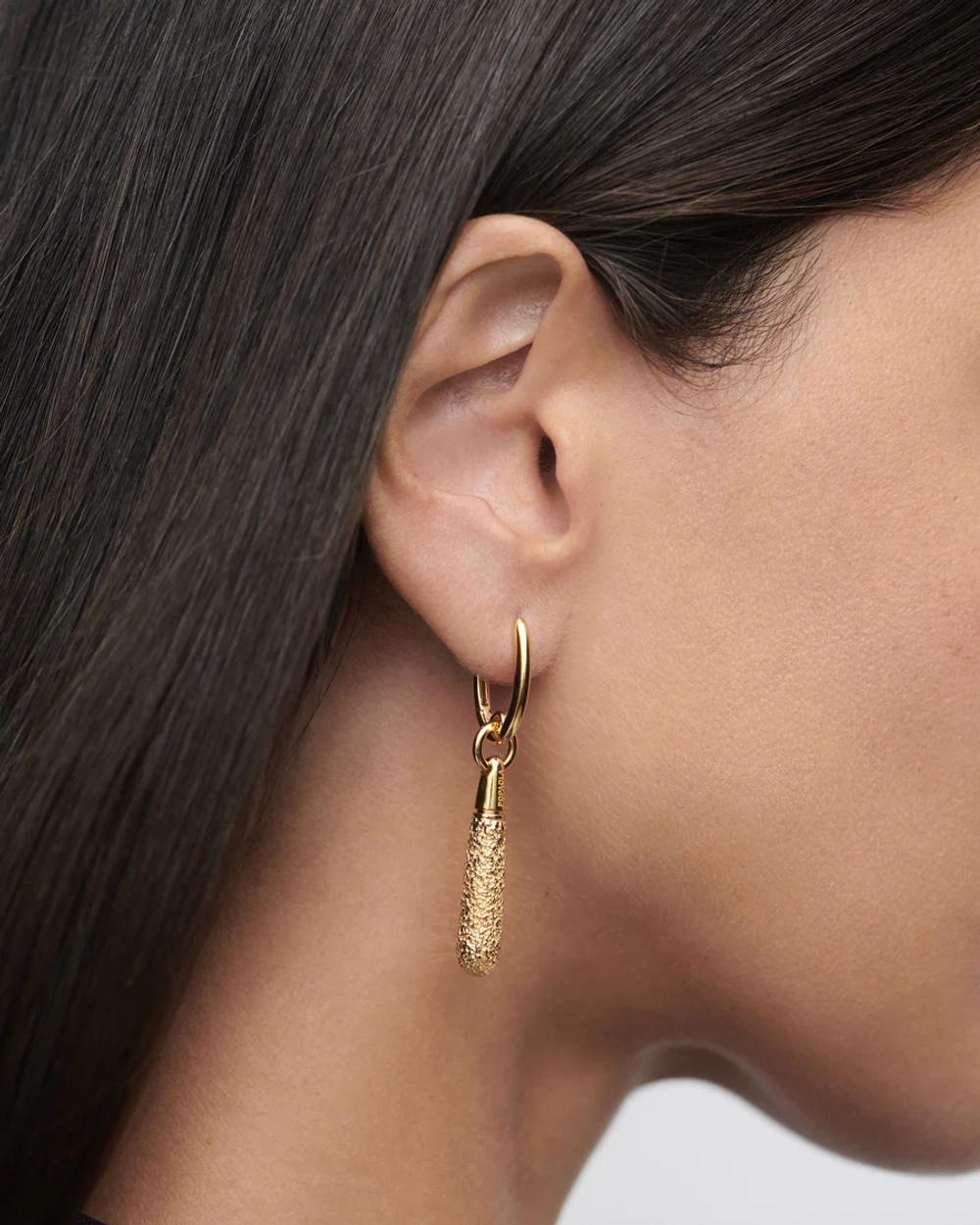 Одиночная серьга Popcorn Large Jupiter серебро 925 пробы покрытое золотом