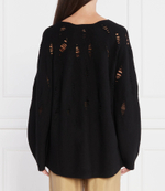 Хлопковый свитер Liviana Conti - черный(F3W060)