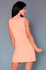 Нежная сорочка из вискозы Olympen (Размер: L-XL) (Цвет: персиковый)