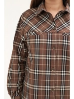 Блуза-рубашка в клетку под футболку