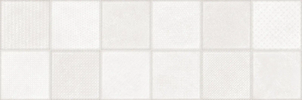 Настенная плитка Alma Ceramica TWU3090CUB07R Cube 30x90 белая матовая под мозаику / пэчворк