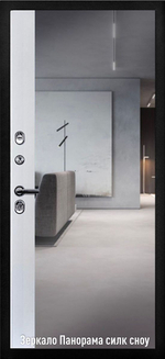 Входная дверь ДК-35 с фальш фрамугой ЗЕРКАЛО