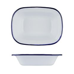 Блюдо для подачи 24,7*18,5 см h5 см 1000 мл Blue Rim эмалированая сталь SUNNEX [1]