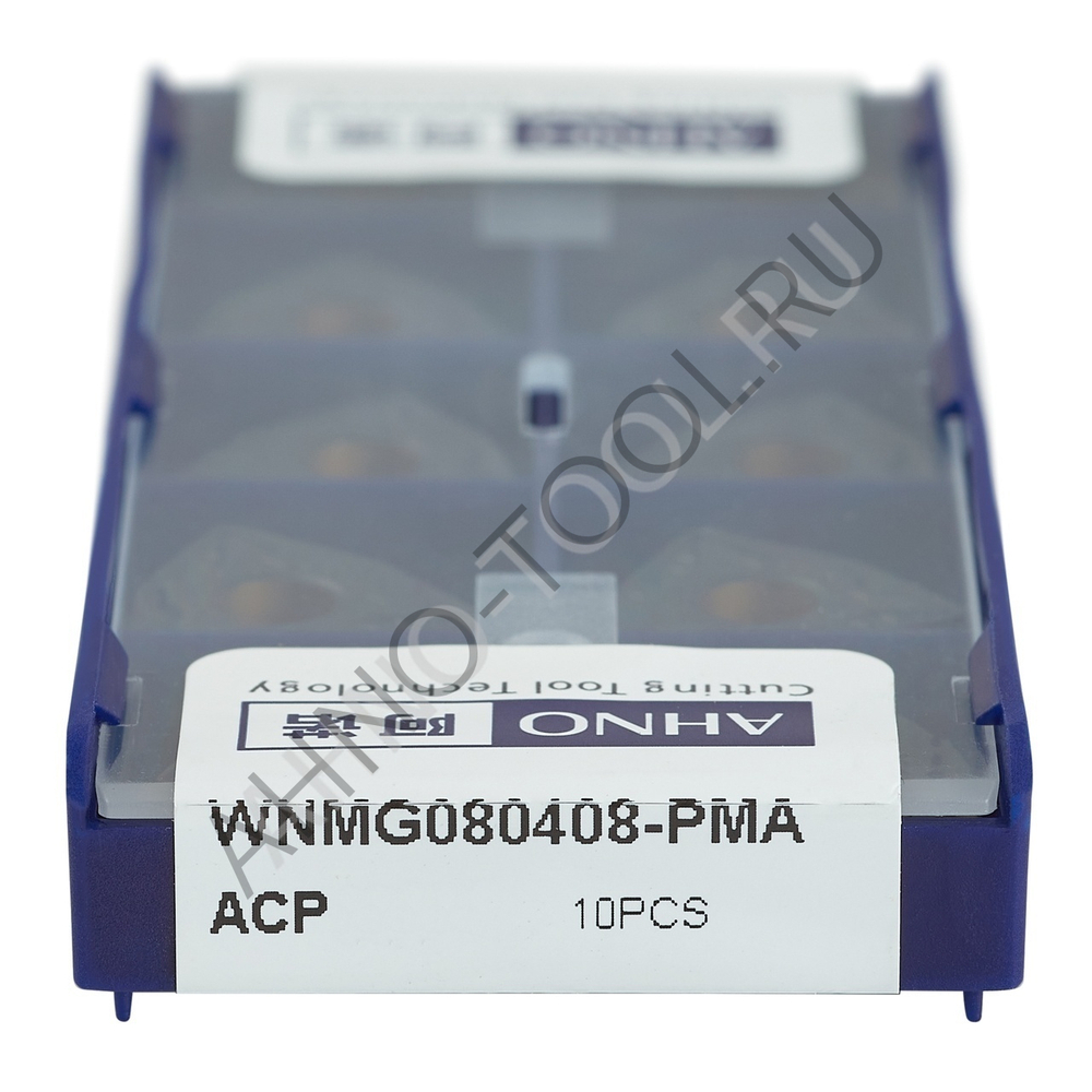 Пластина твердосплавная ISO WNMG080408-PMA ACP20E AHNO по стали, получистовая
