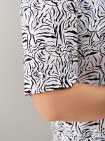 Блузка БЛ-122/белый-зебра