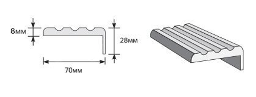 Наличник "Т" Тип-3 2150*70*8