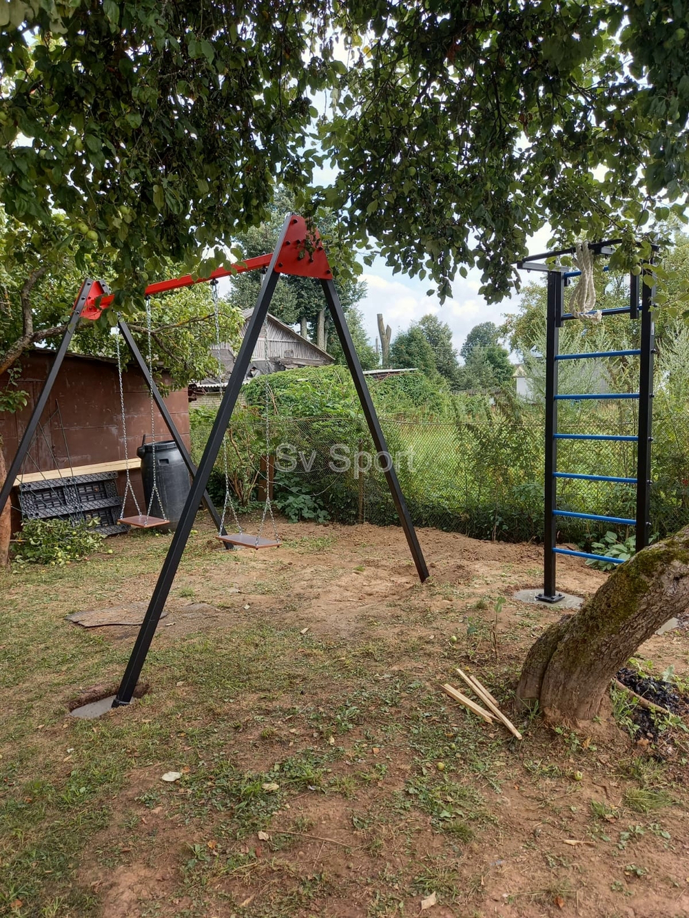 Монтаж уличных качелей Sv Sport