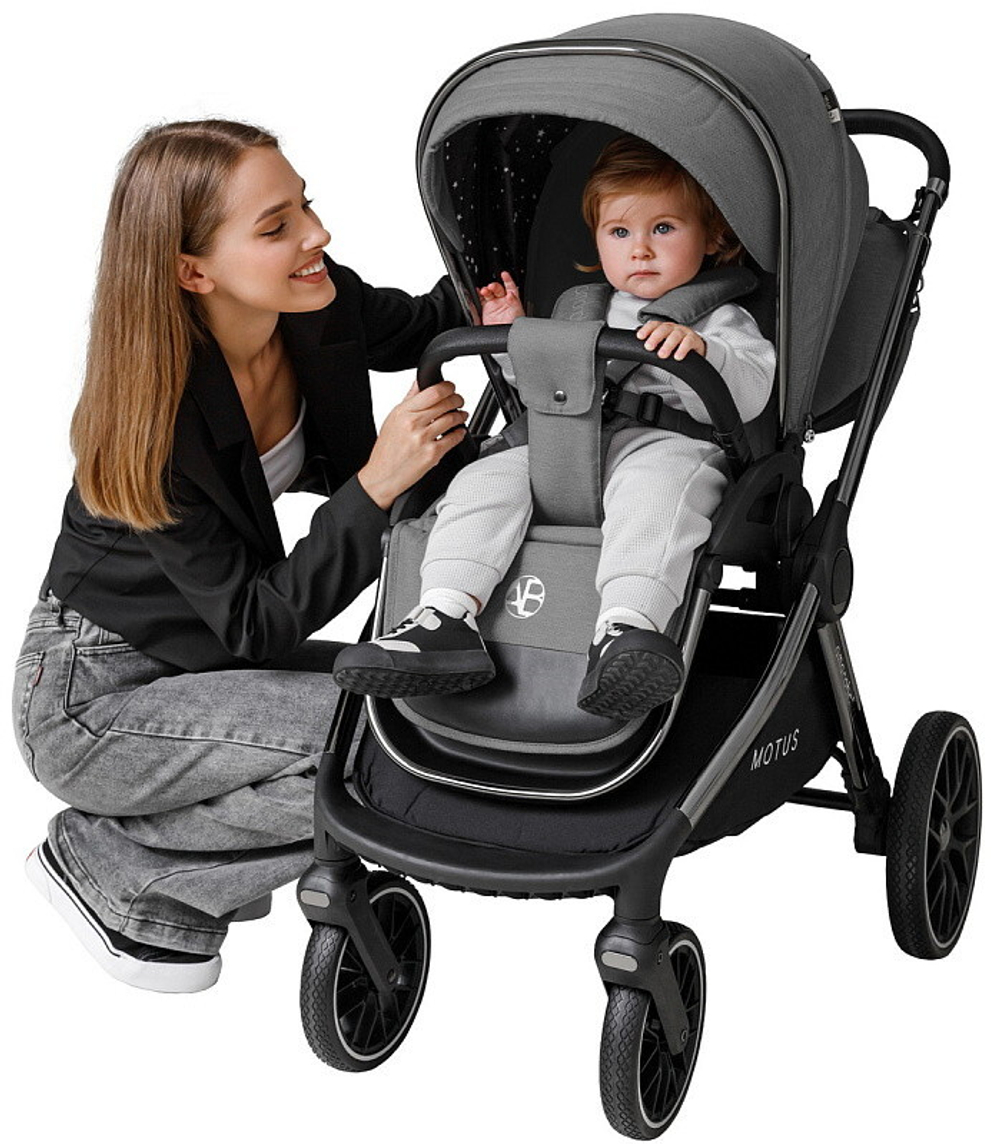 Детская коляска AmaroBaby Motus 3 в 1 серый