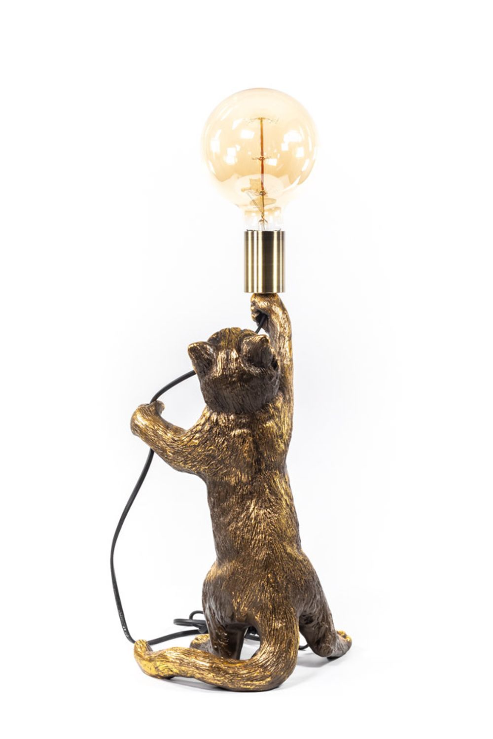 Настольная лампа Кот Эдисон Бронза