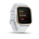 Смарт часы Garmin Venu Sq 2 белые с кремово-золотым алюминиевым безелем