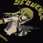 Лонгслив Heartz Sequence Black/sage Color-block Kimono черный