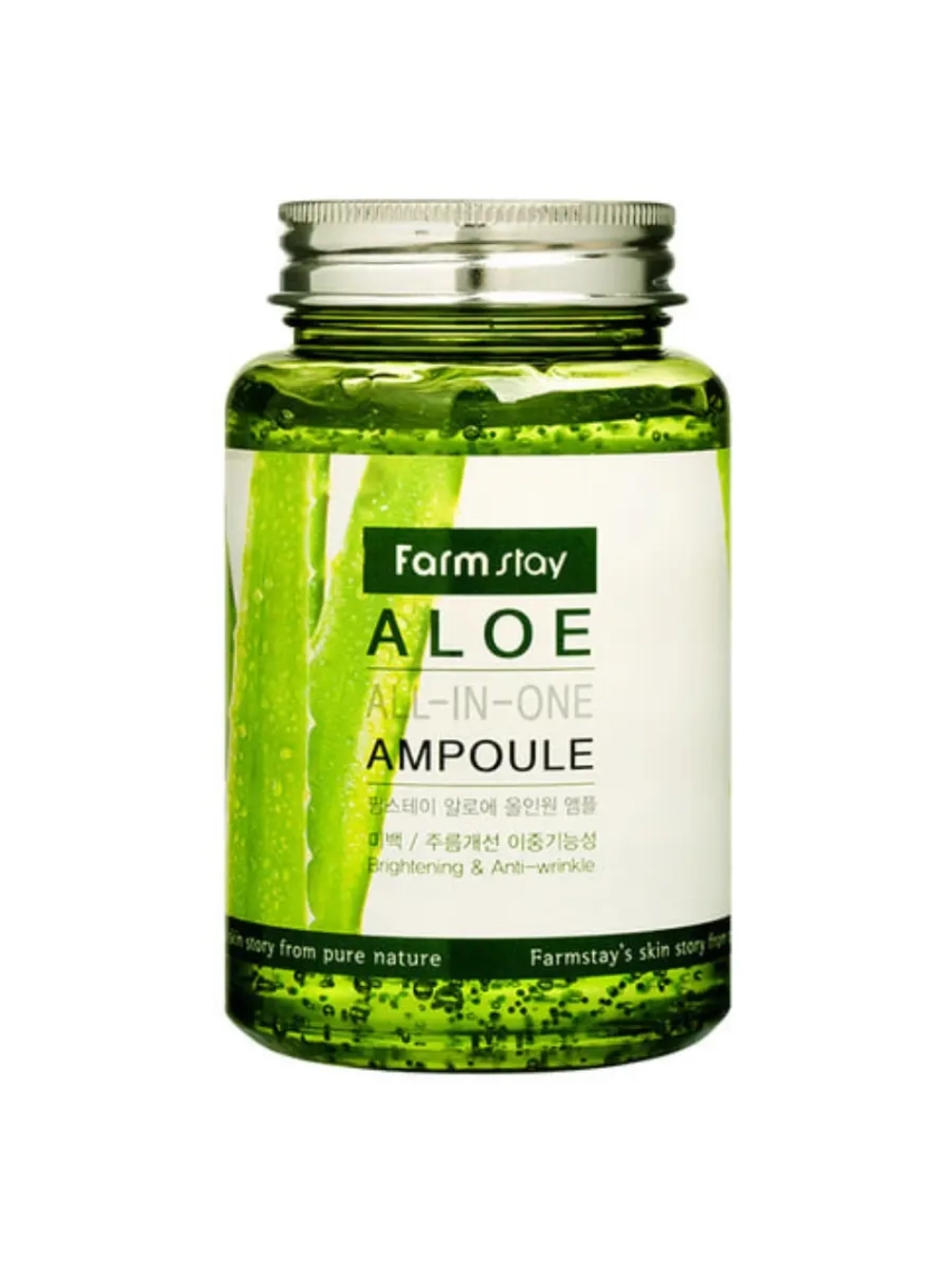 FARMSTAY - СЫВОРОТКА ДЛЯ ЛИЦА АМПУЛЬНАЯ МНОГОФУНКЦИОНАЛЬНАЯ ALL-IN-ONE ALOE AMPOULE С ЭКСТРАКТОМ АЛОЭ, 250 ML
