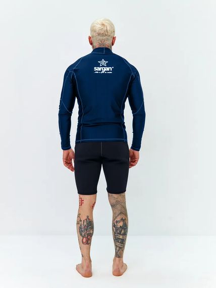 Футболка рашгард лонгслив Sargan Агидель UPF 50+ мужская темно-синяя
