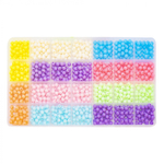 Набор для создания украшений-бусины Alingar, 220х130х20мм, "Радужные шарики", 1 вид бусин-10 цв., 2х1,2 м леска, пластик. пенал с европод.