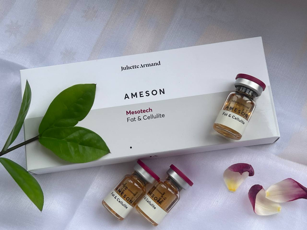 FAT & CELLULITE AMESON, КОНЦЕНТРАТ ЛИПОЛИТИЧЕСКИЙ-АМЕЗОН, JULIETTE ARMAND. Лимфодренажное, укрепляющее, липолитическое, антицеллюлитное действие. Способствует выведению токсинов.