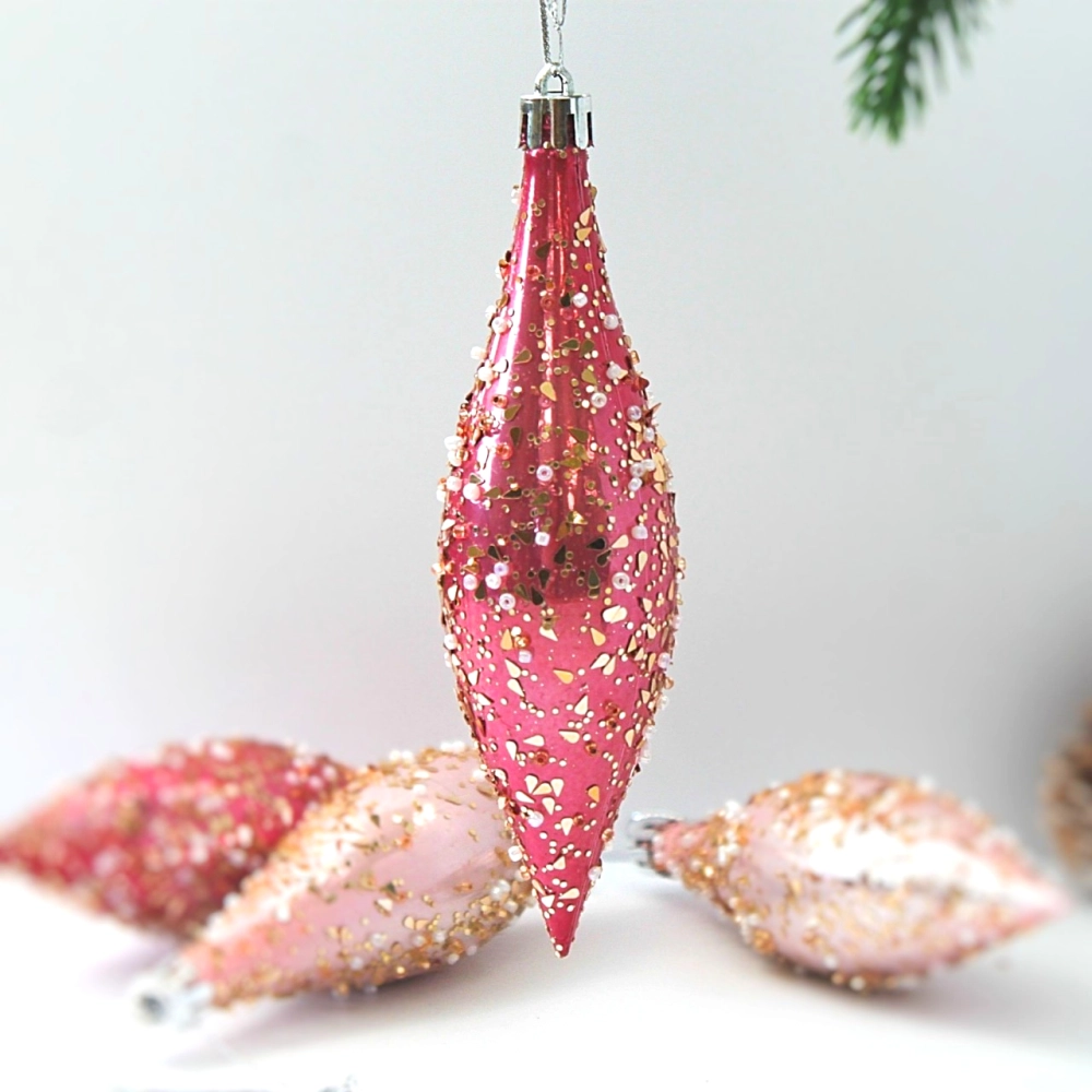 Набор украшений SHINE «Shining icicles» 14,5х4 см (4 шт.), rose pink/baby pink