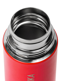 Термос Relaxika 101 (1 литр), красный (стикерпак "Альпинизм")