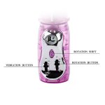 Вибромассажер 29см с ротацией, возвратно-поступательным движением и стимулятором клитора Baile BW-020525R-0101