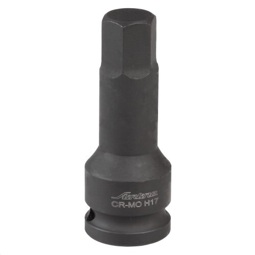 Головка ударная торцевая 1/2  DR внешний шестигранник H17 (AIRLINE)