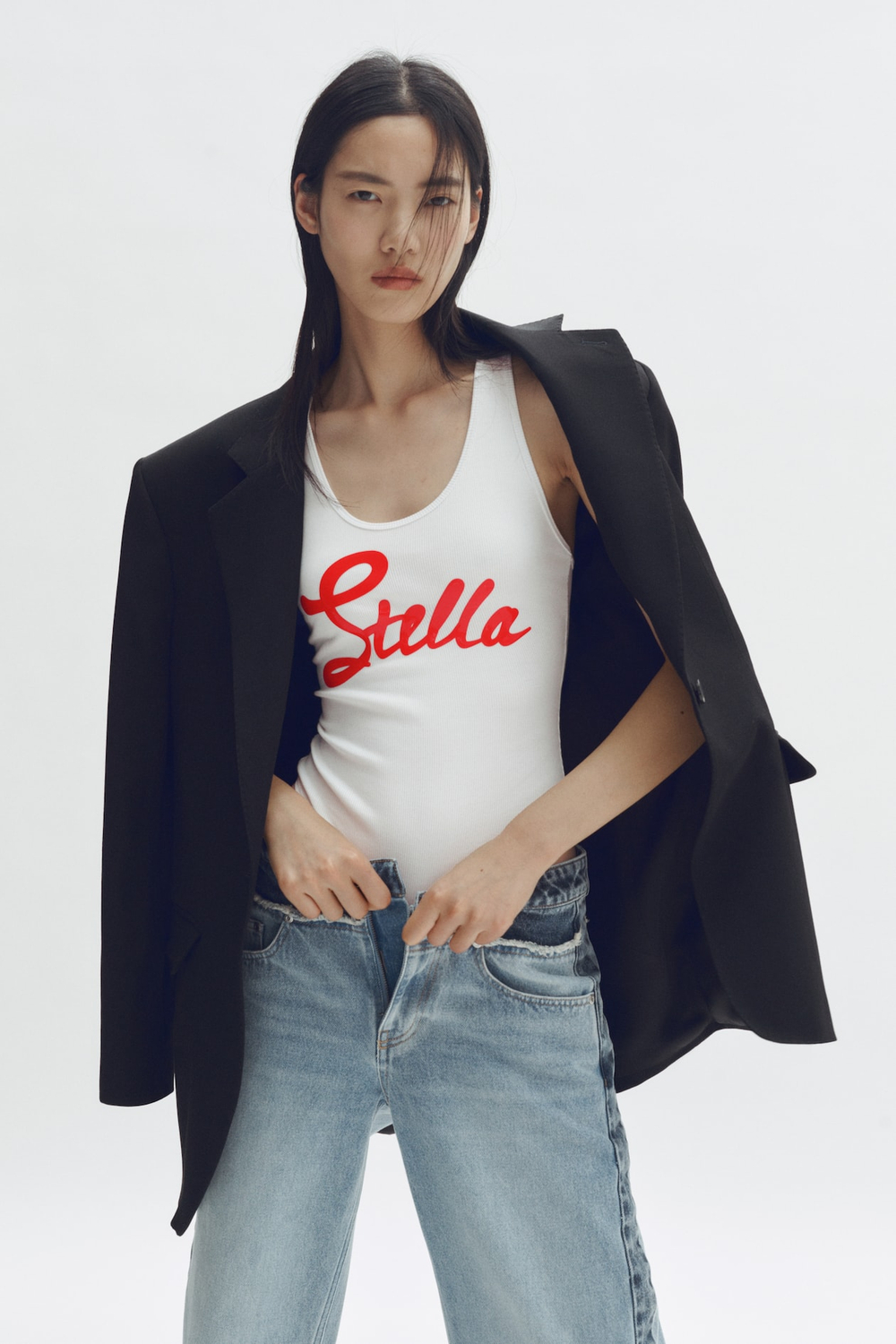 H&M - Stella McCartney Боди с принтом, белый