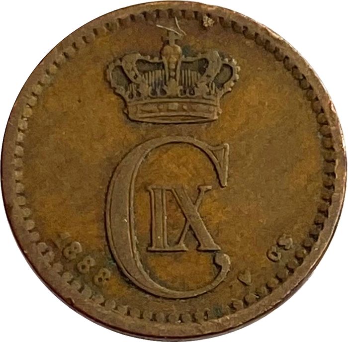 1 эре 1888 Дания XF