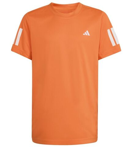 Детская теннисная футболка Adidas Club Tennis 3-Stripes - orange/white