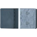 Кредитница на 32 карты 2 ряда, Спейс, ПВХ, коричневая, горизонтальная