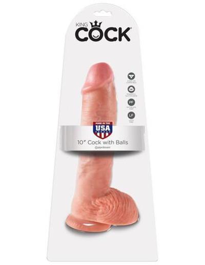 Фаллоимитатор-гигант King Cock 10 Cock with Balls