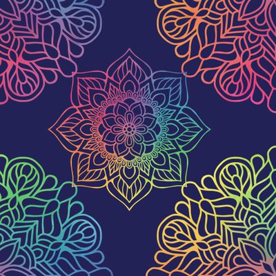 Разноцветные Мандалы йога Индия