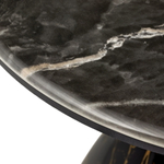 Кофейный столик Secret диам.40см x 54см, чёрный мрамор, металл, керамика