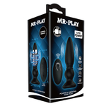 Анальная пробка с пультом управления силиконовая черная MR PLAY BI-040086W-MR