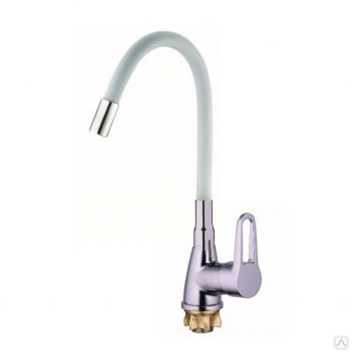 Смеситель ZEGOR для кухни с гибким изливом СЕРЫЙ SOP4-F045X +WKC-057GY