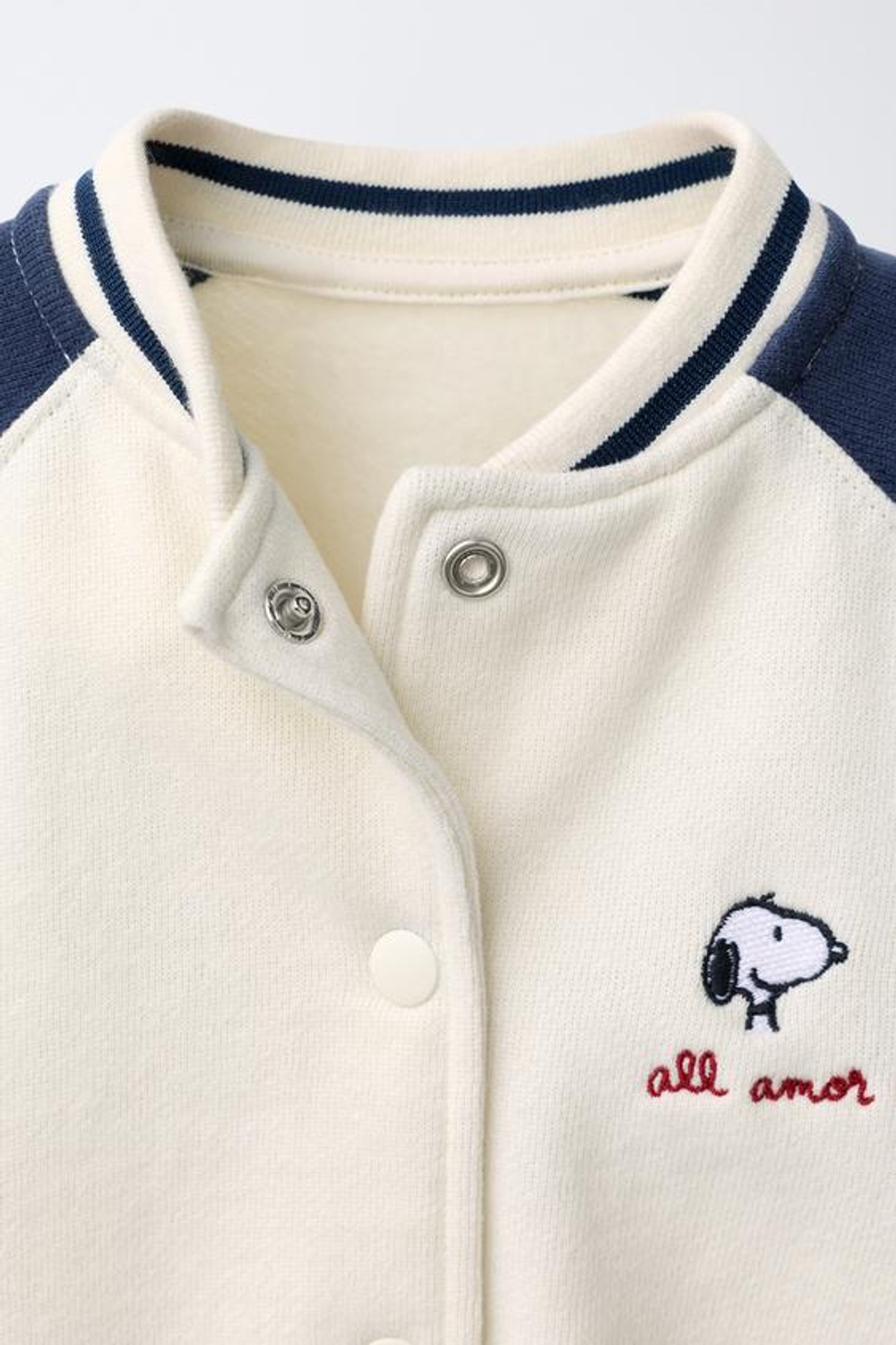 ZARA БОМБЕР ИЗ ФЛИСА SNOOPY PEANUTS™, ЭКРЮ