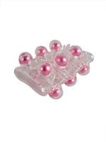 Прозрачная сквозная насадка на пенис с цветными шариками (Цвет: прозрачный)