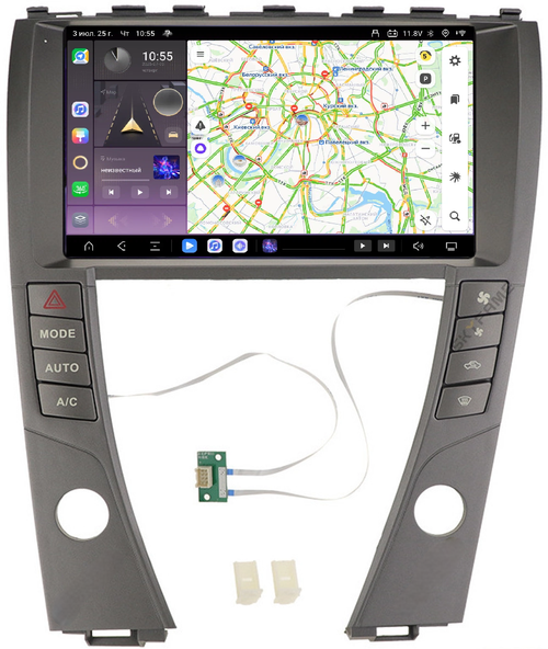 Магнитола для Lexus ES350 2006-2012 - Kuberg SF-9118 (рамка 9") QLed+2K, Android 13, Быстрейшая, CarPlay, 4G SIM-слот