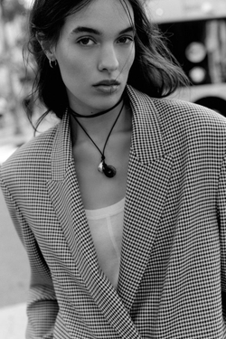 ZARA ДВУБОРТНЫЙ БЛЕЙЗЕР ОВЕРСАЙЗ, ЧЕРНЫЙ/ЗЕЛЕНЫЙ