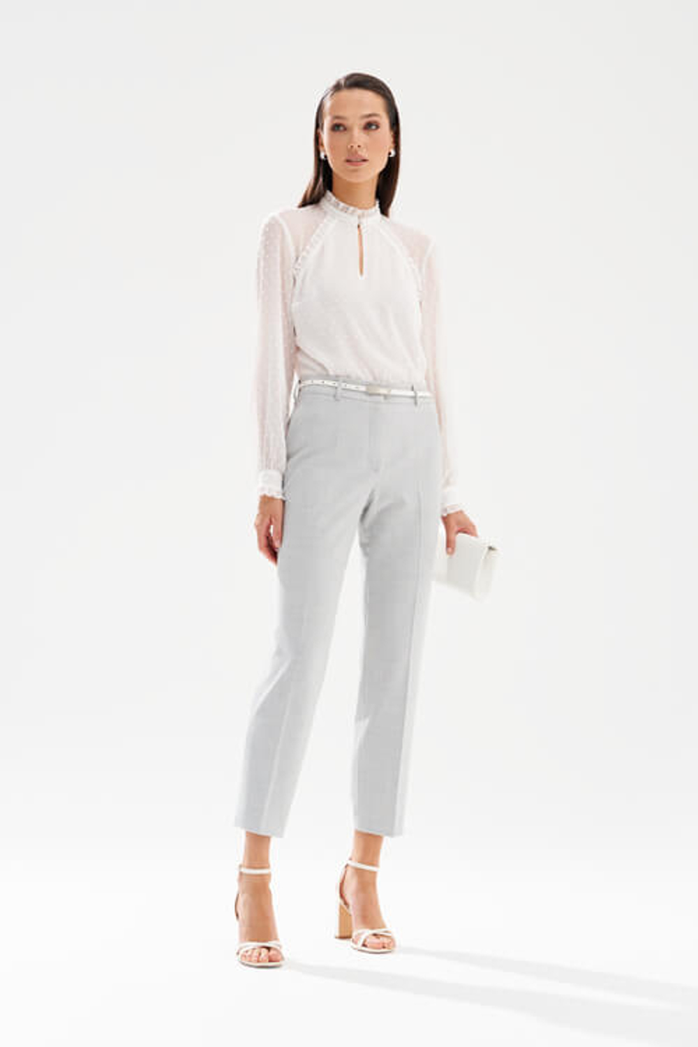 31263 Брюки женские (серый меланж)