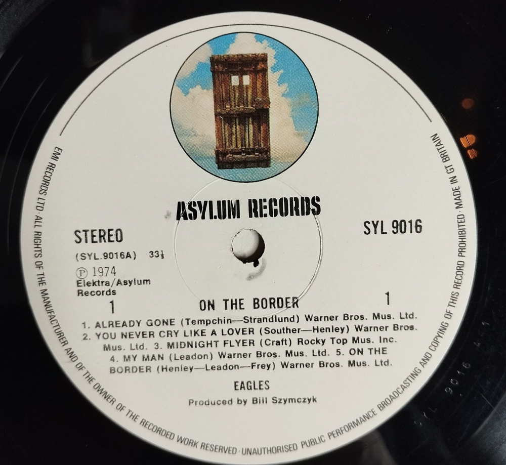 Винтажная виниловая пластинка LP Eagles On The Border (UK 1974)