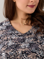 Лонгслив ЛНкл-080/черный-бежабстракция