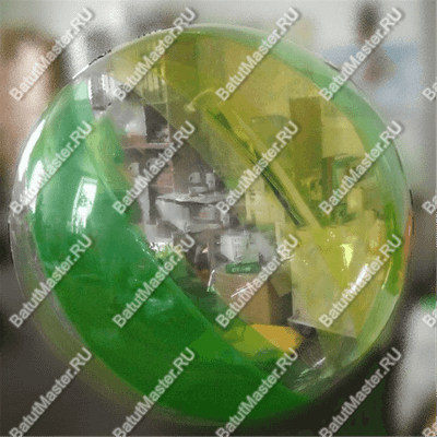 Аттракцион Водный шар ТПУ «Желто-зеленый» 2*2*2 м