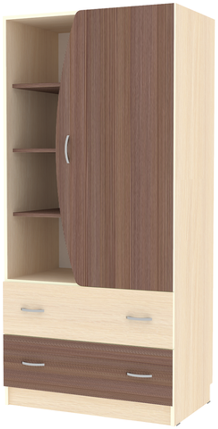 Шкаф КарИВи Мартин   Дуб Молочный Бодего Темный