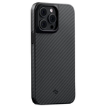 Чехол из арамидного волокна с поддержкой MagSafe PITAKA MagEZ Case Pro 3 1500D для iPhone 14 Pro Max, Black / Grey Twill (Cаржевое переплетение)