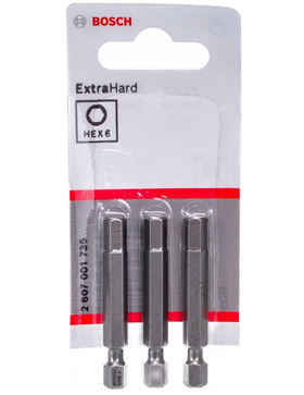 BOSCH Бита - насадка "Bosch" Extra Hart 49мм HEX 6 (3шт) 2.607.001.735