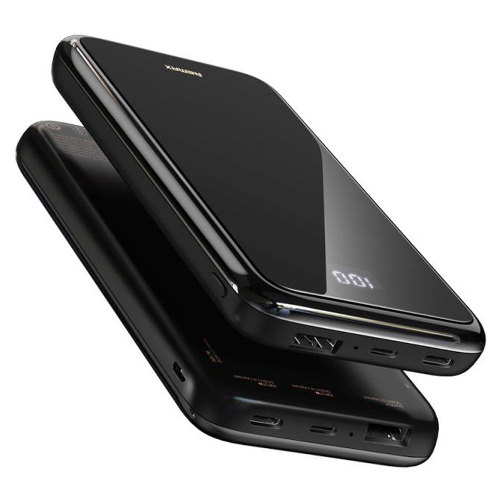 Внешний Аккумулятор (Power Bank) Remax RPP-133 10000 mAh (2A, беспроводная зарядка, LCD) Черный