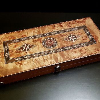 Нарды подарочные Helena Wood Art "Атлантида" клен антик (2161-MA)