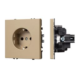 Механизм электрической розетки SCT-NOBE-MEU1-SFPL-GD (230V, 16A) (Arlight, Золотой песок) 054278