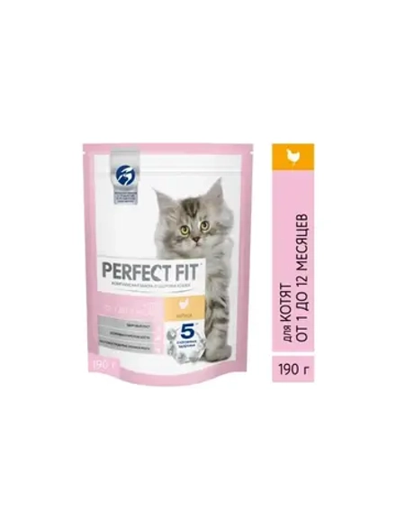 Perfect Fit сухой корм для котят с курицей 190 г